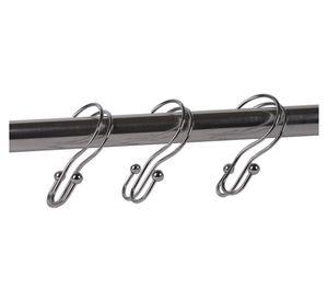 Gancho cortina doble metal 12 unidades
