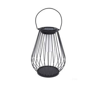Lámpara solar exterior M negro