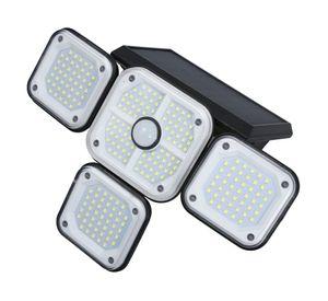 Proyector solar LED negro