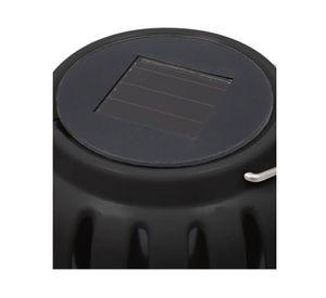 Lámpara solar exterior negro