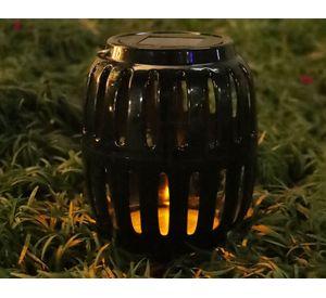 Lámpara solar exterior negro