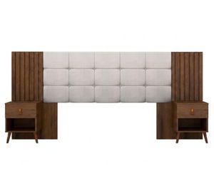Respaldo adaptable Capitonex blanco/caramelo 106x160x47 cm