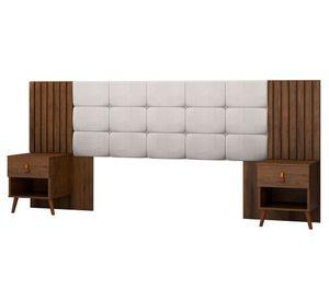 Respaldo adaptable Capitonex blanco/caramelo 106x160x47 cm