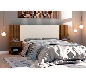 Respaldo adaptable Capitonex blanco/caramelo 106x160x47 cm