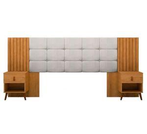 Respaldo adaptable Capitonex blanco/miel 106x160x47 cm