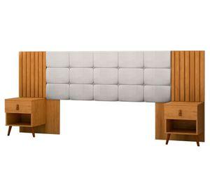 Respaldo adaptable Capitonex blanco/miel 106x160x47 cm