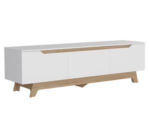 Rack TV Woodall 80" blanco/fresno