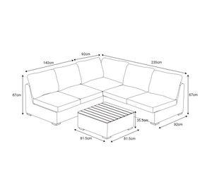 Set living esquinero Yagrumo