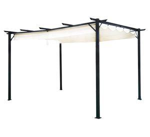 Pérgola tela retráctil Cavancha marfil 230x300x400 cm