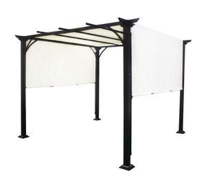 Pérgola tela retráctil Maitencillo marfil 300x300x230 cm