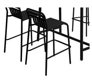 Set bar terraza 4 personas Sabrán negro
