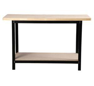 Mesón de trabajo madera sólida 150x60x92 cm