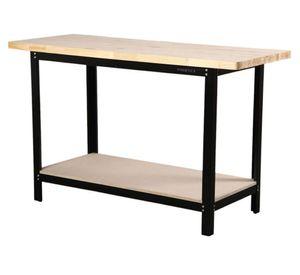 Mesón de trabajo madera sólida 150x60x92 cm