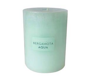 Vela pilar aqua 9x6.8 cm