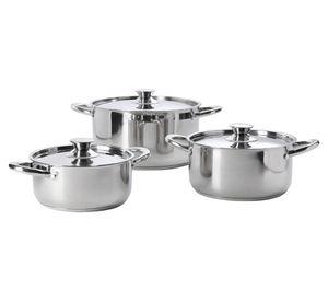 Set batería + utensilios cocina Acero inoxidable 8 piezas SET-AHCOC15
