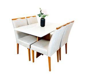 Comedor Annecy  120x80 cm 4 Sillas gris