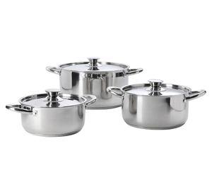 Set batería + utensilios cocina Acero inoxidable 8 piezas SET-AHCOC14