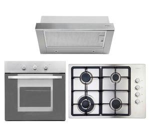 Kit trio Horno Elegance III + Encimera Design 4T 2.0 + Campana UA0260A inox Bar
