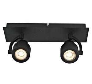 Foco barra sobrepuesto GU10 2L Komo negro