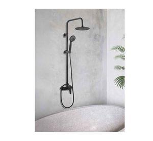 Columna ducha con monomando negro