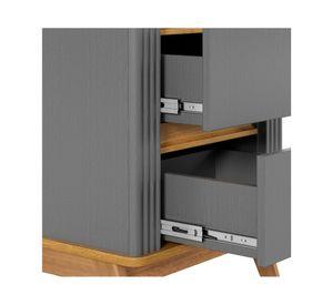 Velador Siena gris 2 cajones