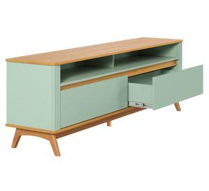 Rack TV Olmo 75'' 2 cajones verde