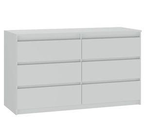 Cómoda Grecco blanco 6 cajones 69x120x45 cm