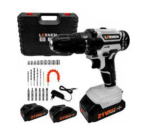 Kit taladro destornillador Inalámbrico 21V + 2 Baterías