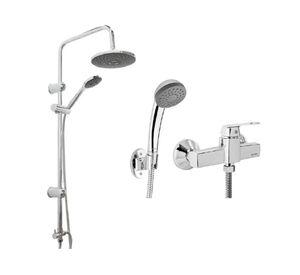 Columna 100 cm + Monomando ducha Módena cromo