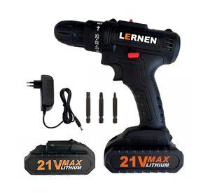 Taladro destornillador Inalámbrico + 2 Baterías + 3 puntas
