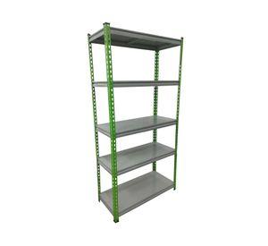 Estante metal verde/gris 180x90x40 cm