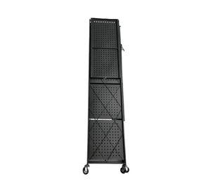 Estante metal plegable negro 160x71x37 cm