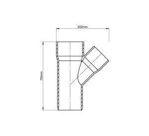 Vee sanitario PVC 110x50 mm gris