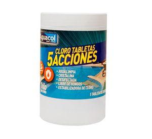 Cloro tableta 5 acciones piscinas 1 kg