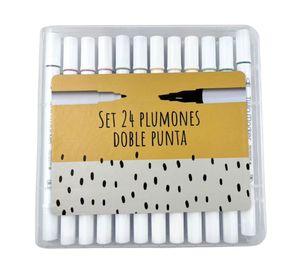 Plumones permanentes doble punta