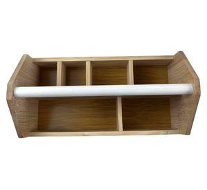Organizador escritorio madera 13x25.5x12.5 cm