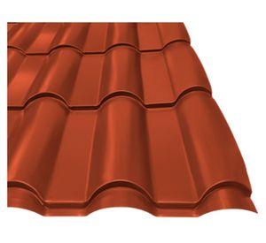 Teja metálica acero prepintado Maule 111x215 cm 0.40 mm terracota