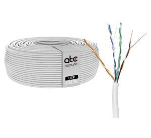 Cable UTP CAT5E CCA Cobre 24 AWG blanco 100 m