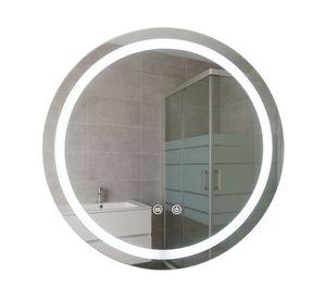 Espejo redondo Touch con luz LED 3 colores 60 cm