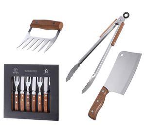 Set cubiertos + accesorio parrilla 11 piezas