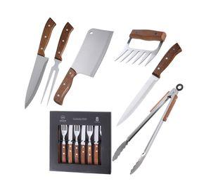 Set cubiertos + accesorio parrilla 14 piezas