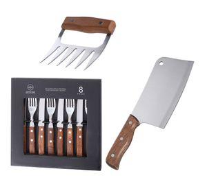 Set cubiertos + accesorio parrilla 10 piezas
