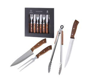 Set cubiertos + accesorio parrilla 12 piezas PAR33