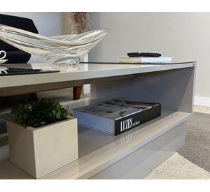 Mesa centro Detroit 35.5x90.5x59 cm blanco marfil
