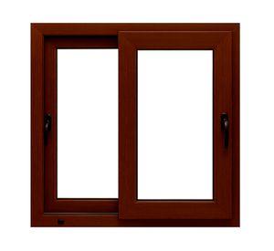 Ventana termopanel Corredera PVC 120x140x10 cm nogal
