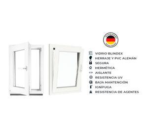 Ventana termopanel Oscilobatiente PVC 70x90x10 cm blanco