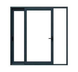 Ventana corredera 195x205 cm PVC alemán termopanel Blindex antracita