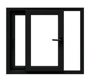 Ventana termopanel Corredera PVC 91x55x10 cm antracita