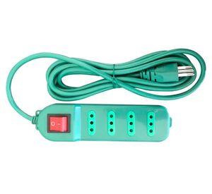 Alargador múltiple 4 posiciones 1.5 m 10A 250V verde
