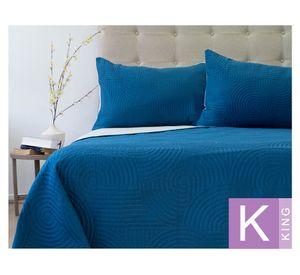 Quilt Origins Bicolor azul/beige King